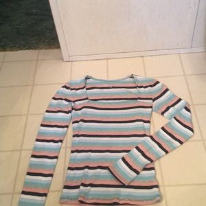 striped aeropostale long sleeve skin tight shirt